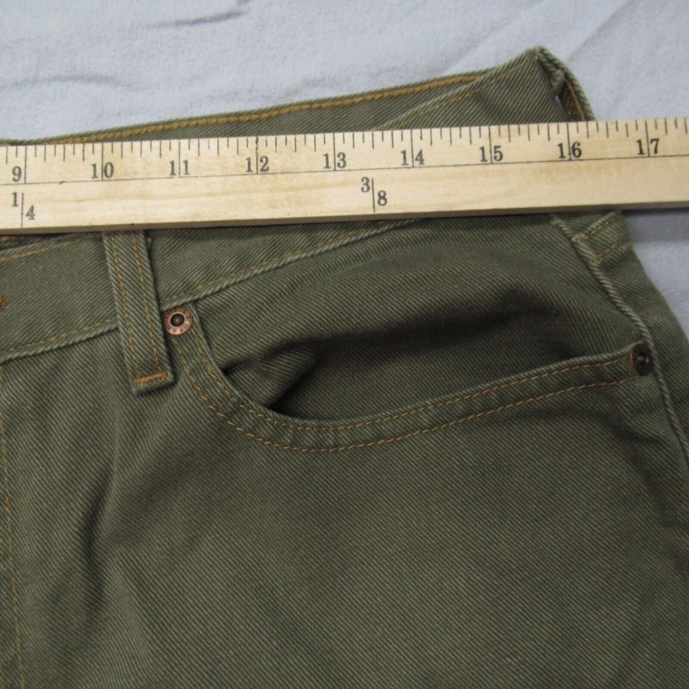 LL Bean Jeans Womens 14 Regular Green Straight Leg Classic Fit Bootcut 32x30 NEW - Picture 10 of 13
